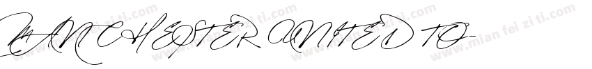 MANCHESTER UNITED TO字体转换